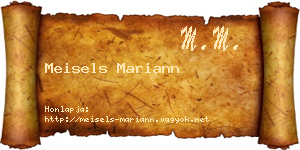 Meisels Mariann névjegykártya
